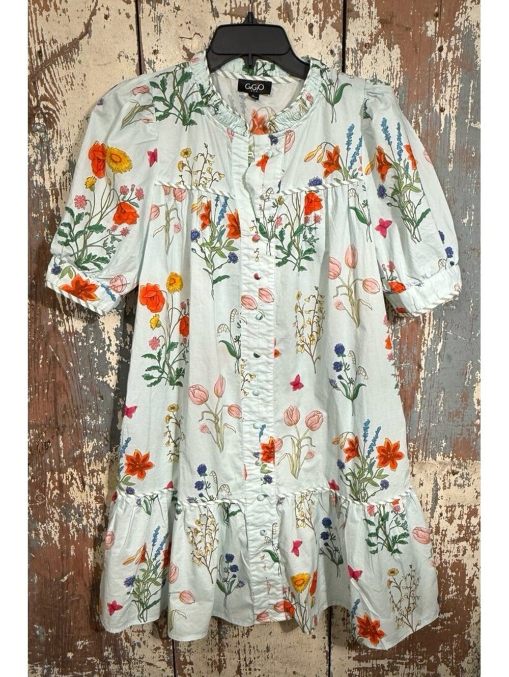 Mint Floral print dress, Gigio size Large